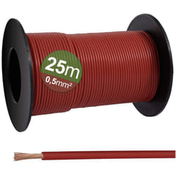 23CW024 Conducteur individuel 0.5 mm² rouge 25 m - Quadrios
