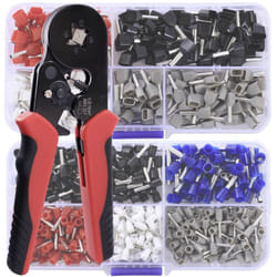 Quadrios - 23T035 Assortiment d'embouts simples 0.5 mm², 1 mm², 1.5 mm², 2.5 mm² partiellement isolé 1 set
