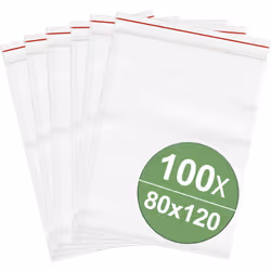 enquête Sac Zip refermable en matériau PE robuste de 0,05 mm pour une large gamme d'applications - SET de rangement de 100 pi ...