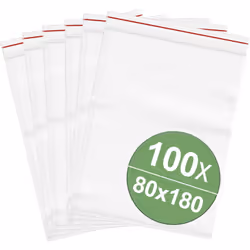 enquête Sac Zip refermable en matériau PE robuste de 0,05 mm pour une large gamme d'applications - SET de rangement de 100 pi ...