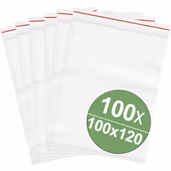 enquête Sac Zip refermable en matériau PE robuste de 0,05 mm pour une large gamme d'applications - SET de rangement de 100 pi ...
