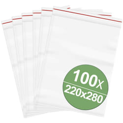 Sachet à fermeture pression sans bande d'inscription (l x h) 220 mm x 280 mm transparent Polyéthylène