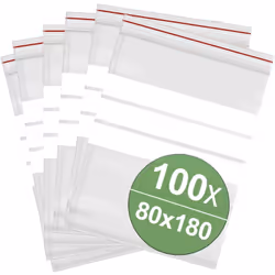 enquête Sac Zip refermable en matériau PE robuste de 0,05 mm pour une large gamme d'applications - SET de rangement de 100 pi ...