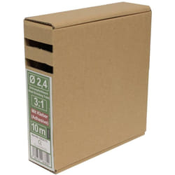Quadrios - 23CA173 Gaine thermorétractable avec colle noir 2.4 mm Taux de retreint:3:1 10 m