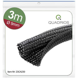 23CA230 23CA230 Gaine tressée noir polyester 9 à 10 mm 3 m - Quadrios