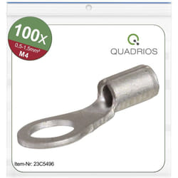Quadrios - 23C496 Cosse à oeillet Section max.=1.5 mm² ø du trou=4.3 mm non isolé 100 pc(s)