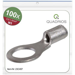 Quadrios 23C497 Cosse à oeillet Section max.=1.5 mm² Ø du trou=5.3 mm non isolé 100 pc(s)