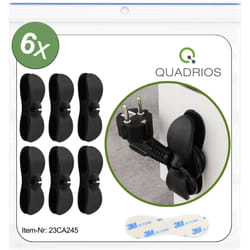 23CA245 Support de câble autocollant 23CA245 noir 6 pc(s) - Quadrios