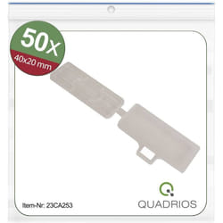 Quadrios - 23CA253 23CA253 Porte-étiquette Type de montage: pour collier serre-câbles Surface de marquage: 18 x 42 mm tra