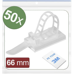 24CA439 Embase de fixation autocollant, vissable 24CA439 blanc 50 pc(s) - Quadrios