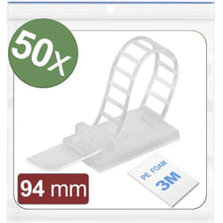 Quadrios - 24CA441 Embase de fixation autocollant, vissable 24CA441 blanc 50 pc(s)