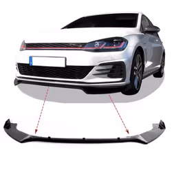Pour VW Golf 7 GTI Spoiler Lame Rajout De Pare-Choc Avant Noir Brillant 12-17