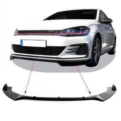 Pour VW Golf 7 GTI Spoiler Lame Rajout De Pare-Choc Avant Noir Brillant 12-17