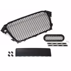 Calandre Grille Noir Brillant Nid Abeille Support Logo Pour Audi A4 B8 8K 11-15