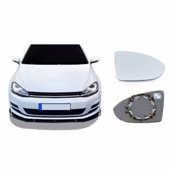 Pour VW Golf 7 Miroir Glace Convexe Dégivrant Rétroviseur Droit Côté Passager