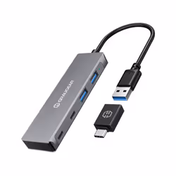 GRAUGEAR G-HUB2A2C-AC, USB 3.2 Gen 1 (3.1 Gen 1) Type-A + Type-C, USB 3.2 Gen 1 (3.1 Gen 1) Type-A, USB Type-C, 5000 Mbit/s,  ...