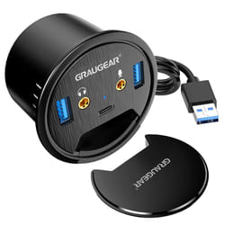 GRAUGEAR G-THUB-AU-60 hub & concentrateur USB 3.2 Gen 1 (3.1 Gen 1) Type-A Noir