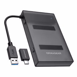 GRAUGEAR G-2603-AC, HDD, SSD, SATA, 2.5", USB 3.2 Gen 1 (3.1 Gen 1) Type-A, 6 Gbit/s, Noir