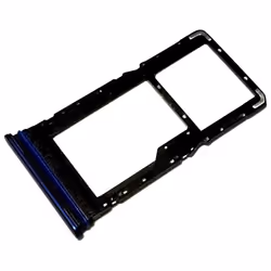Tiroir Carte SIM et Support micro-SD pour Xiaomi Redmi Note 9 Pro 5G Piece de Remplacement Original Bleu
