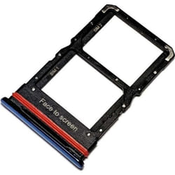 Tiroir Carte SIM et Support Mémoire micro-SD pour Xiaomi Mi 10 Lite 5G Piece de Remplacement Original Bleu