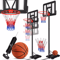 Description : KESSER Panier de basketball premium avec support, hauteur réglable entre 230 à 305 cm, pour le plaisir des peti ...