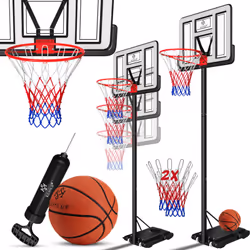 Description : KESSER Panier de basketball premium avec support, hauteur réglable entre 230 à 305 cm, pour le plaisir des peti ...