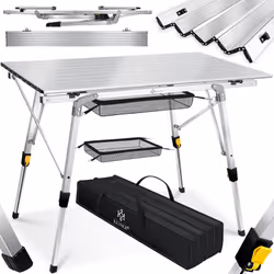 Description générale La table de camping KESSER en aluminium est légère et de haute qualité, conçue pour résister aux intempé ...