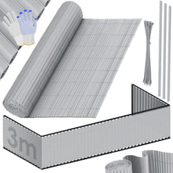 KESSER® Natte pare-vue en PVC Clôture pare-vue Habillage de balcon Coupe-vent Lamelles renforcées résistantes aux intempéries Pour jardin Balcon