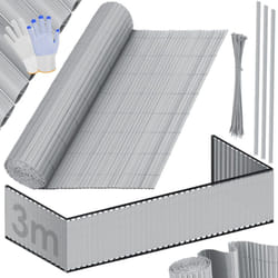 Natte pare-vue en pvc Clôture pare-vue Habillage de balcon Coupe-vent Lamelles renforcées résistantes aux intempéries Pour jardin Balcon Terrasse
