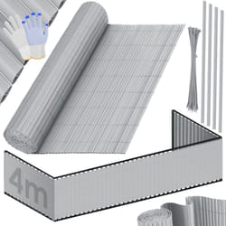 Natte pare-vue en pvc Clôture pare-vue Habillage de balcon Coupe-vent Lamelles renforcées résistantes aux intempéries Pour jardin Balcon Terrasse
