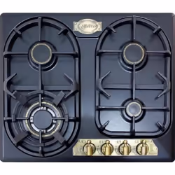 Table de cuisson à gaz - Kaiser - Empire - 60cm - 4 brûleurs - Emaillé Noir - WOK Turbo