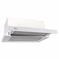 GURARI Hotte à déflecteur plat GCH 117 WH Prime Hotte aspirante encastrable 60 cm en blancBlanc verre 1000m³/hEfficace