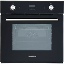 Four encastrable Cuisinière autarcique Grill Air chaud Façade verre noir led Timer Respekta