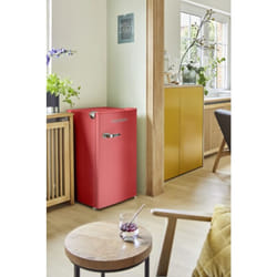 Réfrigérateur congélateur pose libre Retro 83 cm 90 litres rouge Respekta