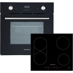 Four encastrable Cuisinière autarcique verre noir induction Plaque de cuisson Timer Respekta