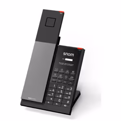 Snom HD351W, Téléphone IP, Noir, Combiné sans fil, Sur bureau/mural, Anti-bactérien, 1.881792 - 1.897344 GHz