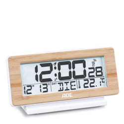 ADE CK2301 réveille-matin Réveil numérique Bambou, Blanc