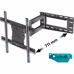 Support Mural TV Bras Articulé Long pour 40 - 75 TVAccroche Television Mural de 68 kg - Bras pour Tele VESA 100x100-600x400Su ...
