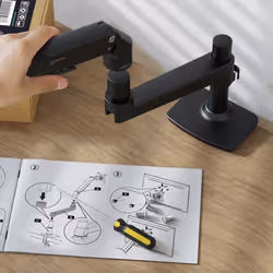 ONKRON 96,5 cm (38") Bureau Noir - Vue supplémentaire 5