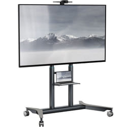 ONKRON Support TV sur roulettes 55–90 75 kg max VESA 200x200–800x600 Hauteur réglable Meuble TV mobile TS1871-G Graphite