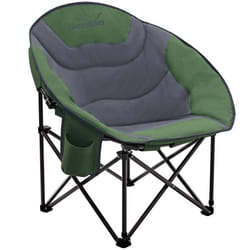 Chaise de camping siège rembourrée - Skandika Moonchair Sirkka - Fauteuil pliable - Max. 150 kg - Sac de transport - Vert