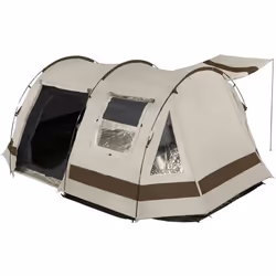 Tente familiale Tunnel - Skandika Kambo 6 - 6 personnes - Camping - 3 entrées marquise avancée