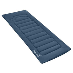 Skandika Surmatelas pour lit de camp - 203 x 76 cm - Sac de Rangement - Bleu - Coussin pour Chaise Longue Relax