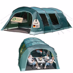 Tente Tunnel Skandika Kaupanga 6 Protect - Tente de Camping pour 6 Personnes étanche Colonne deau 3000 mm Cabine Sombre