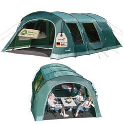 Tente Tunnel Skandika Kaupanga 6 Protect - Tente de Camping pour 6 Personnes étanche Colonne deau 3000 mm Cabine Sombre