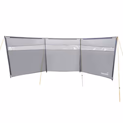 Paravent de camping 45 m – Brise-vue avec mâts Skandika Bora – clôture mobile – 45 x 14 m - Gris