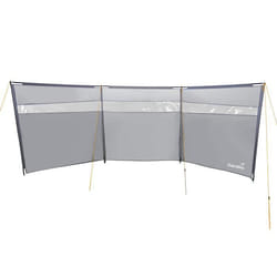 Paravent de camping 45 m – Brise-vue avec mâts Skandika Bora – clôture mobile – 45 x 14 m - Gris