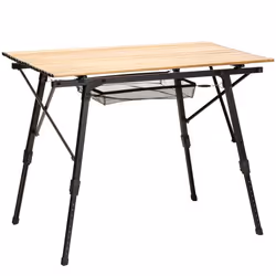 Table de camping pliante en aluminium - Skandika Jamsa - 90x52 cm - réglable en hauteur - Max. 50 kg