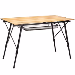 Table de camping pliable en aluminium - Skandika Jamsa - 120x70 cm - 10 hauteurs - 50 kg