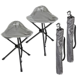 Lot de 2 tabourets de camping Skandika Tomperi - Pliable Max. 100 kg léger Sac de Transport Armature Acier Pieds antidérapants